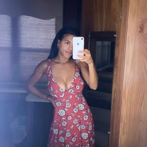 Floral low back maxi dress